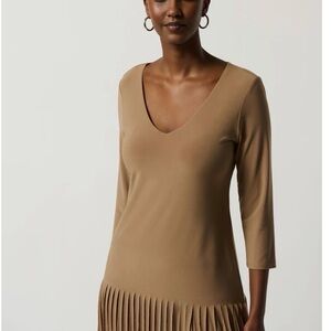 Joseph Ribkoff Tiger's Eye Fringed Hem Tunic Style